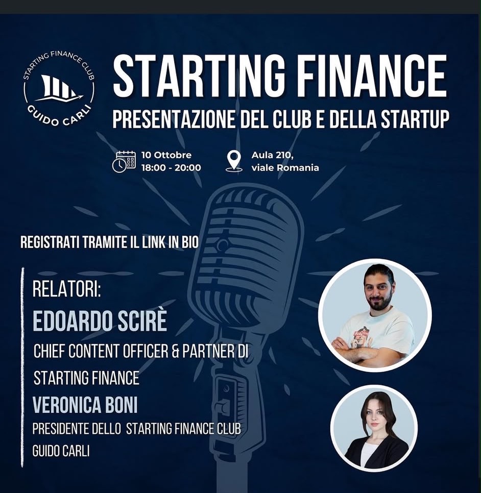 Starting Finance: club and startup presentation